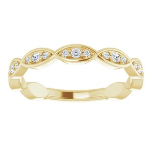 14K Yellow 1/5 CTW Natural Diamond Infinity-Inspired Anniversary Band - BN & CO JEWELRY