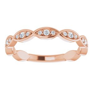 14K Rose 1/5 CTW Natural Diamond Infinity-Inspired Anniversary Band - BN & CO JEWELRY