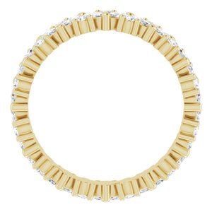 14K Yellow 1 CTW Natural Diamond Cluster Eternity Band Size 6.5 - BN & CO JEWELRY