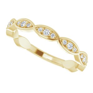 14K Yellow 1/5 CTW Natural Diamond Infinity-Inspired Anniversary Band - BN & CO JEWELRY