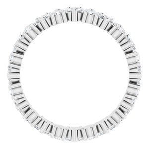 14K White 1 CTW Natural Diamond Cluster Eternity Band Size 6 - BN & CO JEWELRY