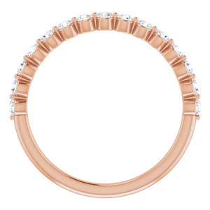 14K Rose 1/2CTW Natural Diamond Anniversary Band - BN & CO JEWELRY