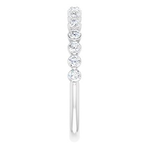 Platinum 1/2CTW Natural Diamond Anniversary Band - BN & CO JEWELRY