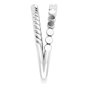 Sterling Silver Negative Space Rope Ring - BN & CO JEWELRY