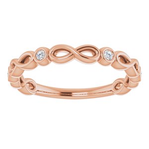 14K Rose .06 CTW Natural Diamond Anniversary Band - BN & CO JEWELRY