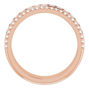 14K Rose 1 1/8 CTW Natural Diamond Anniversary Band - BN & CO JEWELRY