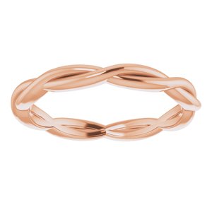 14K Rose 2.2 mm Woven-Design Band Size 8 - BN & CO JEWELRY
