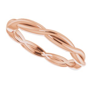 14K Rose 2.2 mm Woven-Design Band Size 6 - BN & CO JEWELRY