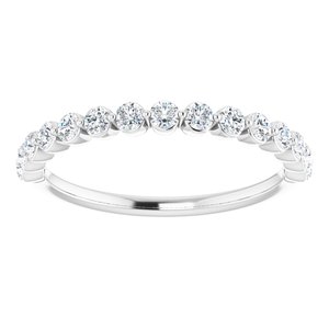 14K White 1/2CTW Natural Diamond Anniversary Band - BN & CO JEWELRY