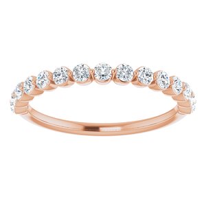 14K Rose 1/2CTW Natural Diamond Anniversary Band - BN & CO JEWELRY