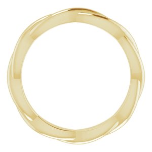 14K Yellow 2.2 mm Woven-Design Band Size 5 - BN & CO JEWELRY