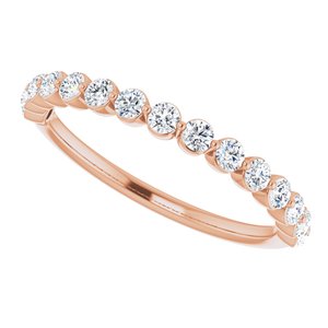 14K Rose 1/2CTW Natural Diamond Anniversary Band - BN & CO JEWELRY