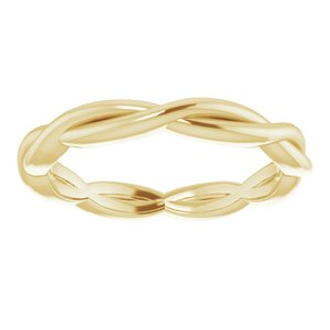 14K Yellow 2.2 mm Woven-Design Band Size 5 - BN & CO JEWELRY