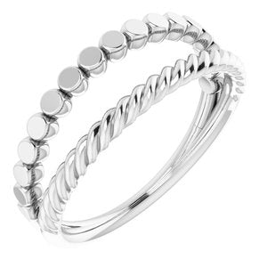 Sterling Silver Negative Space Rope Ring - BN & CO JEWELRY