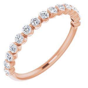 14K Rose 1/2CTW Natural Diamond Anniversary Band - BN & CO JEWELRY