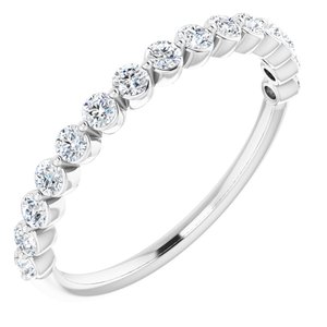 Platinum 1/2CTW Natural Diamond Anniversary Band - BN & CO JEWELRY