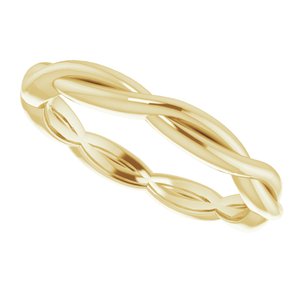 14K Yellow 2.2 mm Woven-Design Band Size 5 - BN & CO JEWELRY