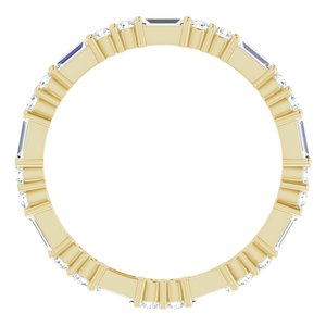 14K Yellow 3/4 CTW Natural Diamond Eternity Band Size 7.5 - BN & CO JEWELRY