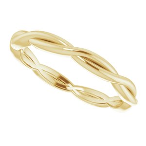 14K Yellow 2.2 mm Woven-Design Band Size 7.5 - BN & CO JEWELRY