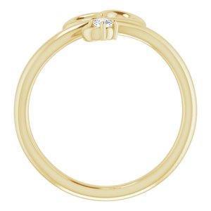 14K Yellow .06 CTW Diamond Heart Ring - BN & CO JEWELRY