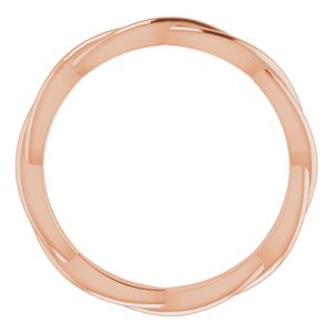 14K Rose 2.2 mm Woven-Design Band Size 8 - BN & CO JEWELRY