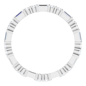 14K White 3/4 CTW Natural Diamond Eternity Band Size 8 - BN & CO JEWELRY