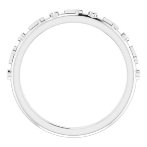 Sterling Silver .03 CTW Natural Diamond Cross Ring - BN & CO JEWELRY