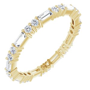 14K Yellow 3/4 CTW Natural Diamond Eternity Band Size 6 - BN & CO JEWELRY