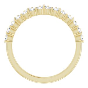 14K Yellow 5/8 CTW Lab-Grown Diamond Stackable Ring - BN & CO JEWELRY