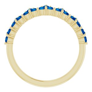 14K Yellow Natural Blue Sapphire Crown Ring - BN & CO JEWELRY