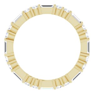 14K Yellow 5/8 CTW Natural Diamond Eternity Band Size 4 - BN & CO JEWELRY