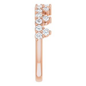 14K Rose 5/8 CTW Lab-Grown Diamond Stackable Ring - BN & CO JEWELRY
