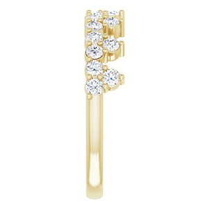 14K Yellow 5/8 CTW Lab-Grown Diamond Stackable Ring - BN & CO JEWELRY