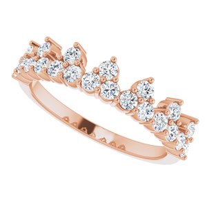 14K Rose 5/8 CTW Lab-Grown Diamond Stackable Ring - BN & CO JEWELRY
