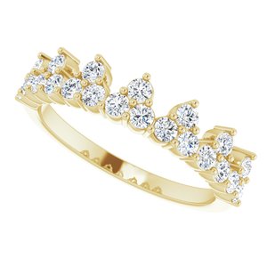 14K Yellow 5/8 CTW Lab-Grown Diamond Stackable Ring - BN & CO JEWELRY