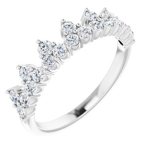 14K White 5/8 CTW Lab-Grown Diamond Stackable Ring - BN & CO JEWELRY