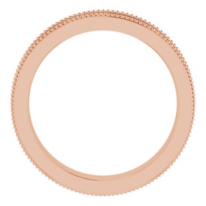 14K Rose 3 mm Floral Band - BN & CO JEWELRY