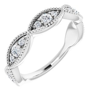 Platinum 1/2 CTW Natural Diamond Anniversary Band - BN & CO JEWELRY
