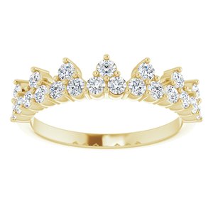 14K Yellow 5/8 CTW Lab-Grown Diamond Stackable Ring - BN & CO JEWELRY