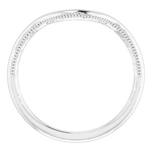 14K White Wedding Band for 11 mm Cushion Ring - BN & CO JEWELRY