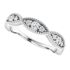 Platinum 1/2 CTW Natural Diamond Anniversary Band - BN & CO JEWELRY