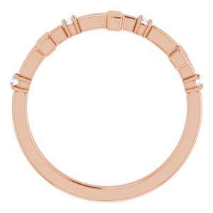 14K Rose .06 CTW Natural Diamond Cross Ring - BN & CO JEWELRY