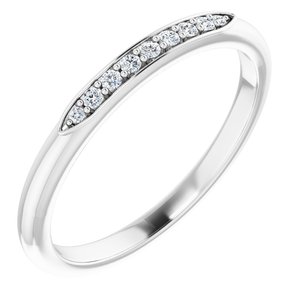14K White .07 CTW Natural Diamond Matching Band - BN & CO JEWELRY