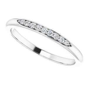 14K White .07 CTW Natural Diamond Matching Band - BN & CO JEWELRY
