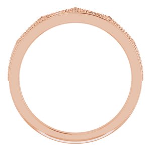 14K Rose 1/8 CTW Diamond Crown Ring - BN & CO JEWELRY