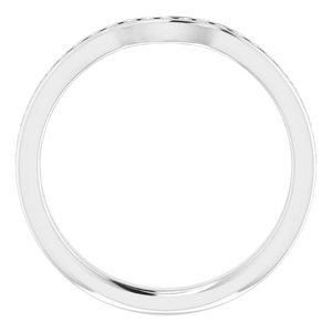 14K White 1/4 CTW Diamond Band for 6.5 mm Round Ring - BN & CO JEWELRY