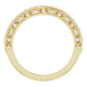 14K Yellow 1/3 CTW Diamond Matching Band - BN & CO JEWELRY
