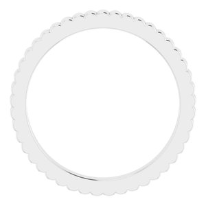 14K White 2.5 mm Grooved Band Size 7 - BN & CO JEWELRY