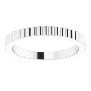 14K White 2.5 mm Grooved Band Size 7 - BN & CO JEWELRY