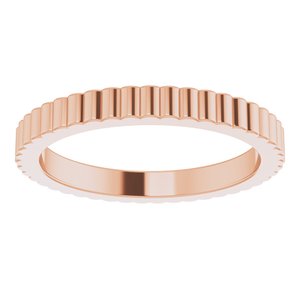 14K Rose 2.5 mm Grooved Band Size 7 - BN & CO JEWELRY